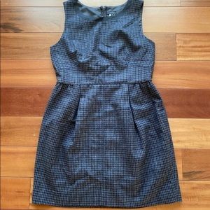 J. Crew gray plaid wool dress